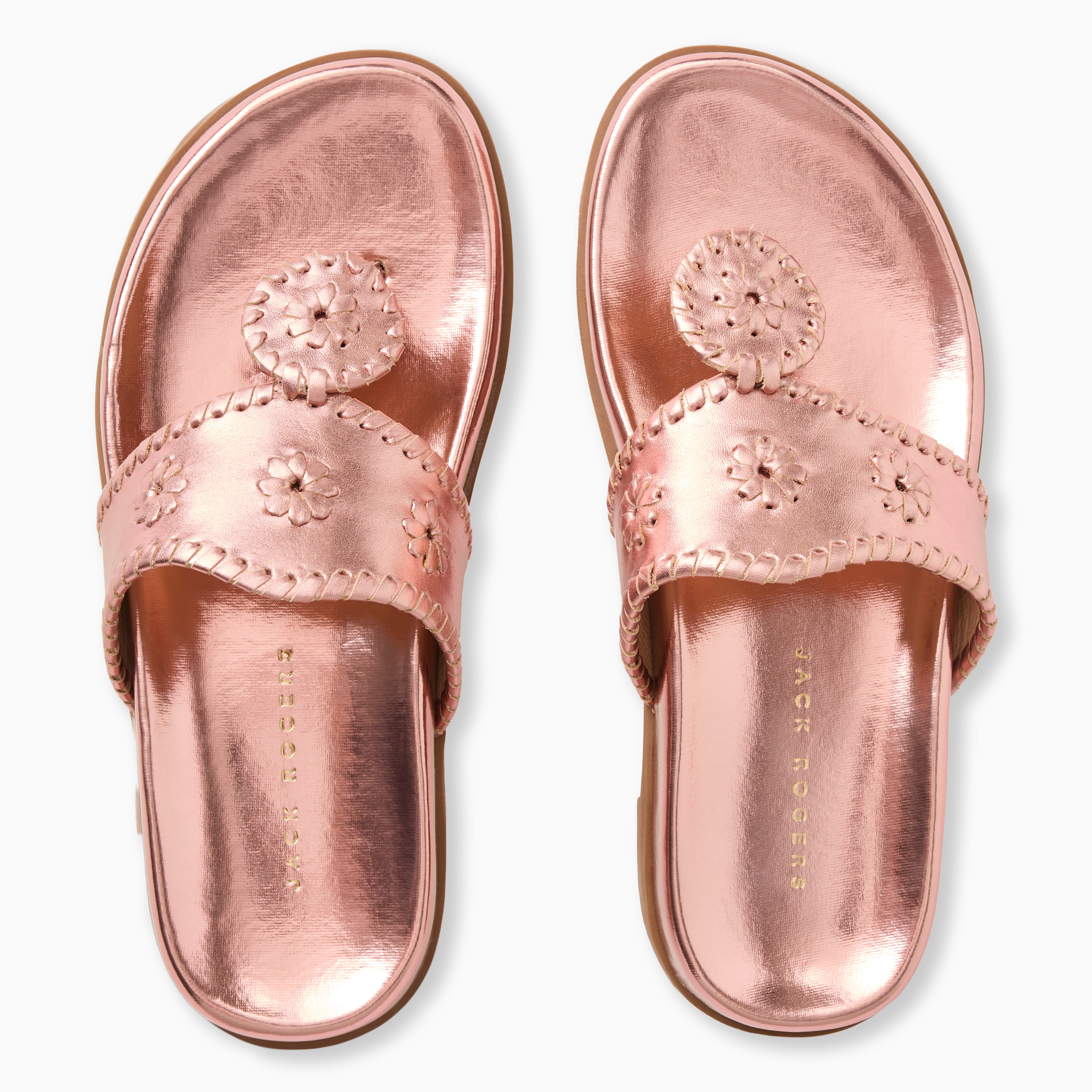 Jack Rogers Jacks Sport Sandal — Rose Quartz Metallic Nappa