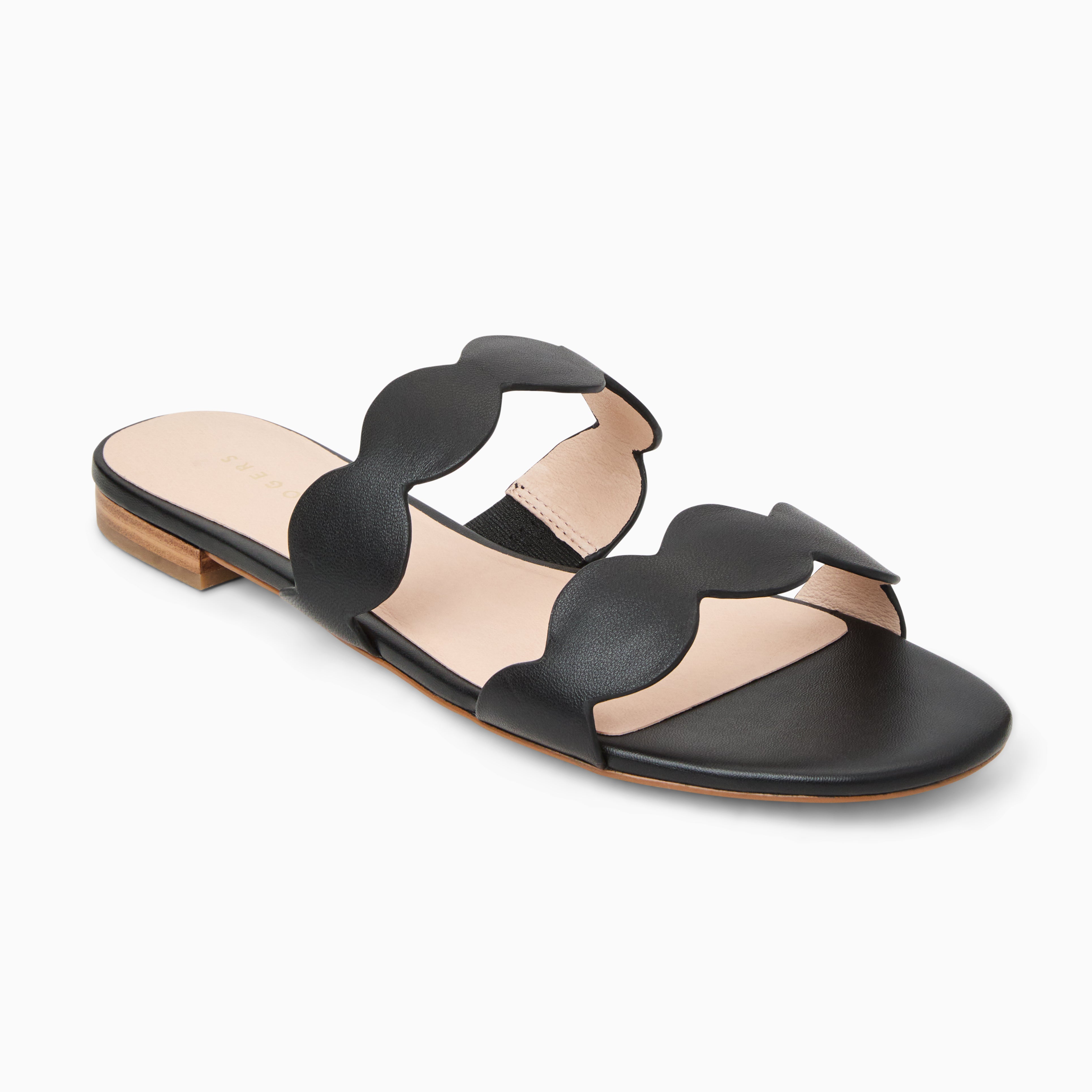 (取寄) ジャック ロジャース レディース スライド - ナッパ Jack Rogers women Greglen Slide - Nappa Black Jack Rogers Greglen Flat Slide in Black – Women's Black Leather