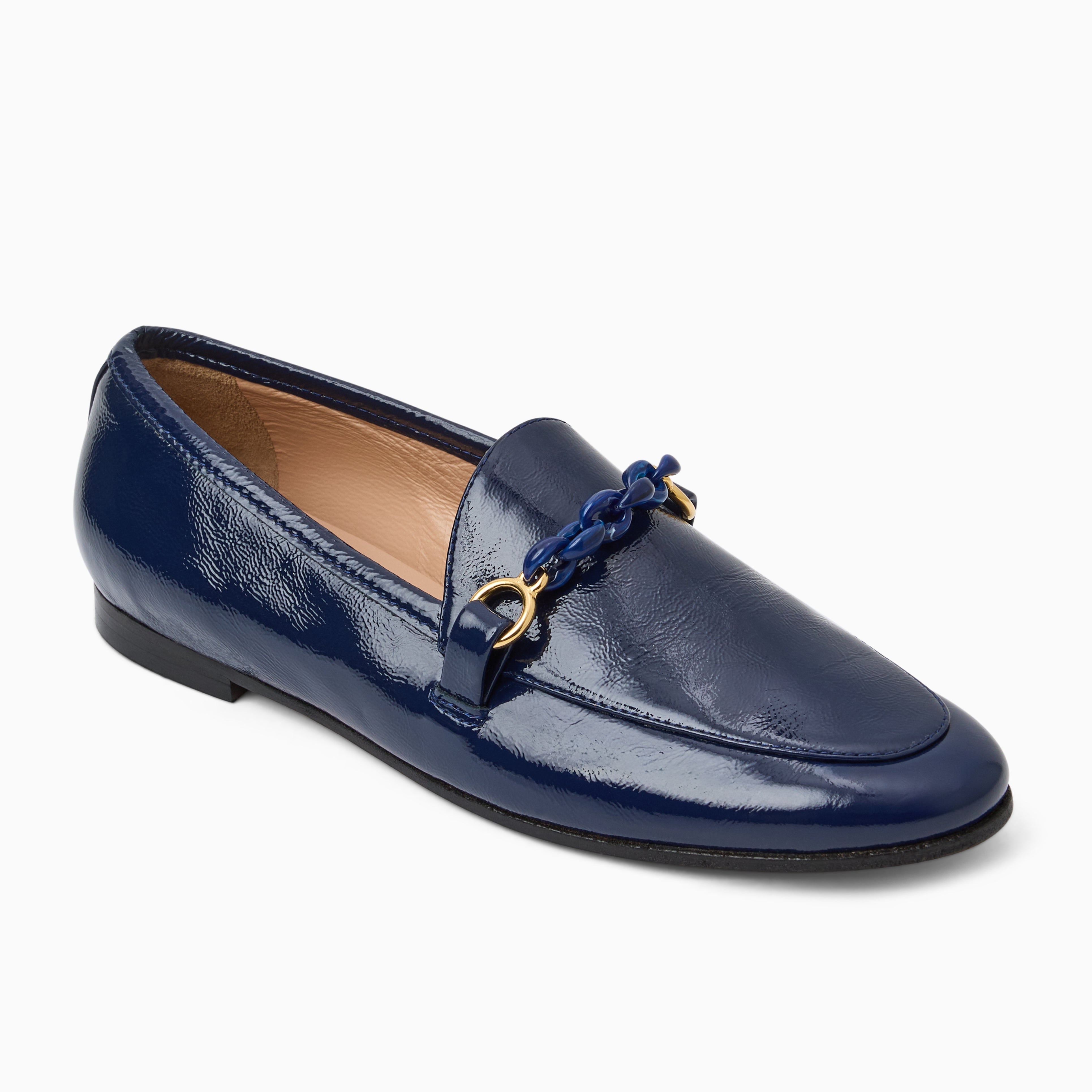 jack rogers Laurito Italian Patent Leather Loafer Night Blue