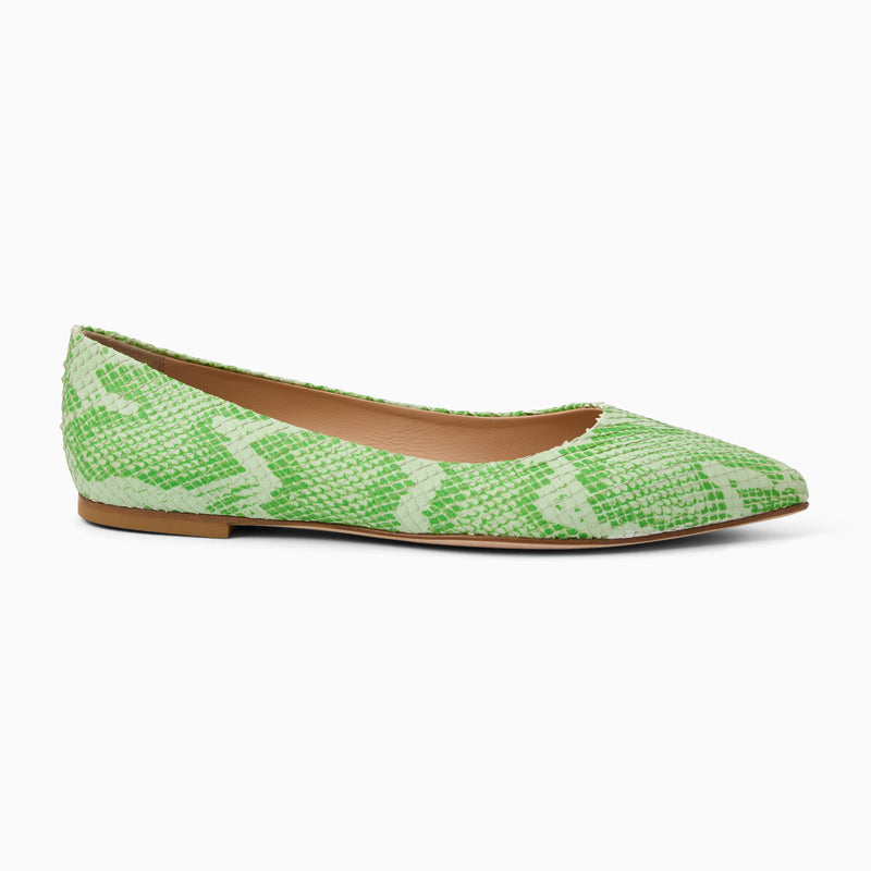 Gabrisa Italian Leather Pointed Toe Flat
