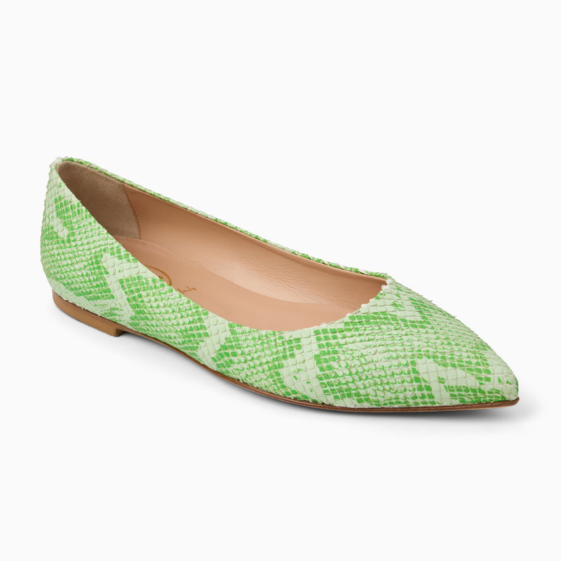Gabrisa Italian Leather Pointed Toe Flat