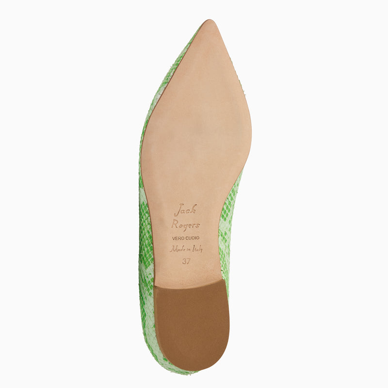 Gabrisa Italian Leather Pointed Toe Flat