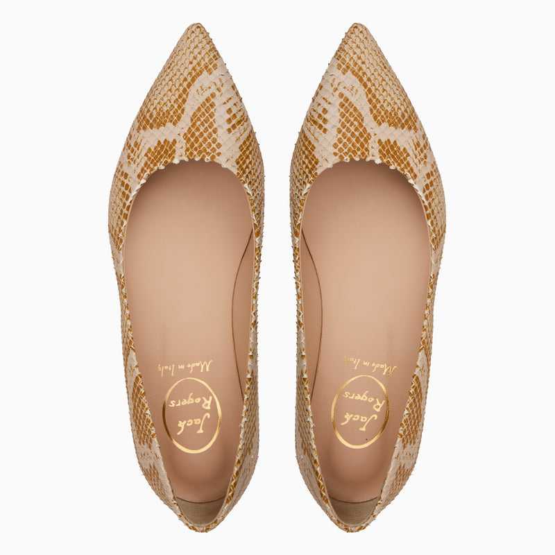 Gabrisa Italian Leather Pointed Toe Flat