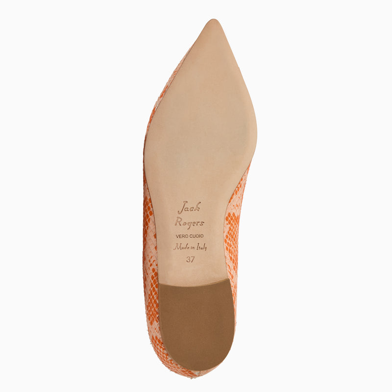 Gabrisa Italian Leather Pointed Toe Flat