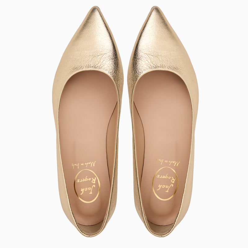 Gabrisa Italian Leather Pointed Toe Flat