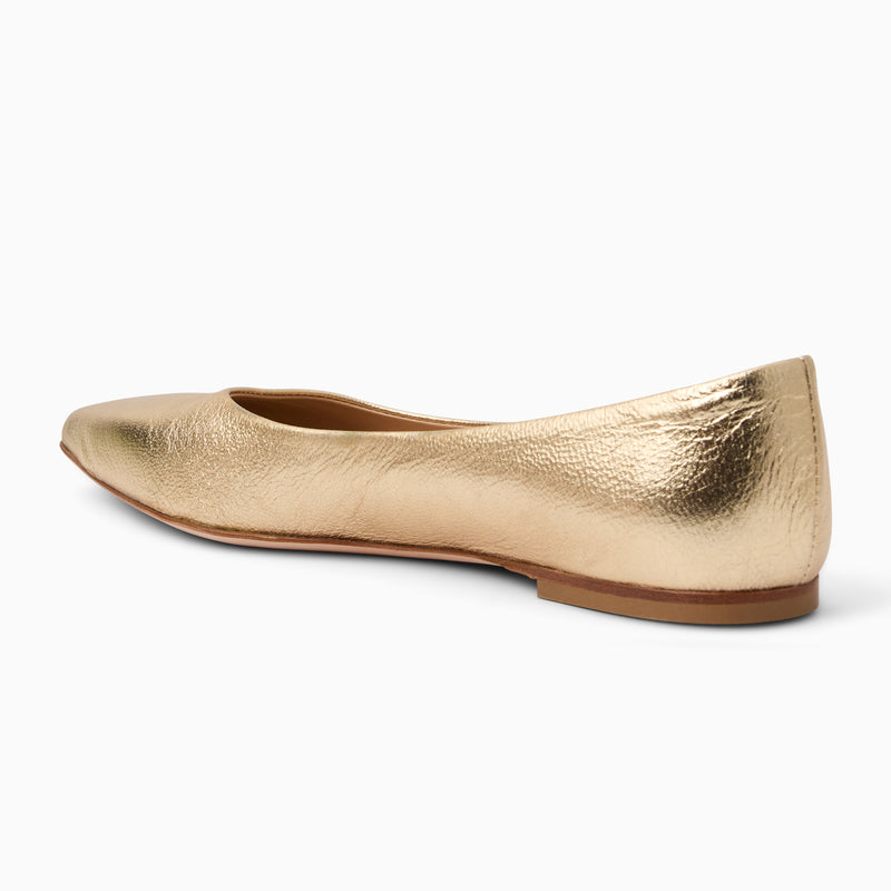 Gabrisa Italian Leather Pointed Toe Flat
