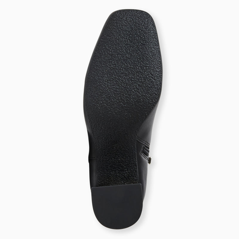 Augustine Leather Block Heel Bootie