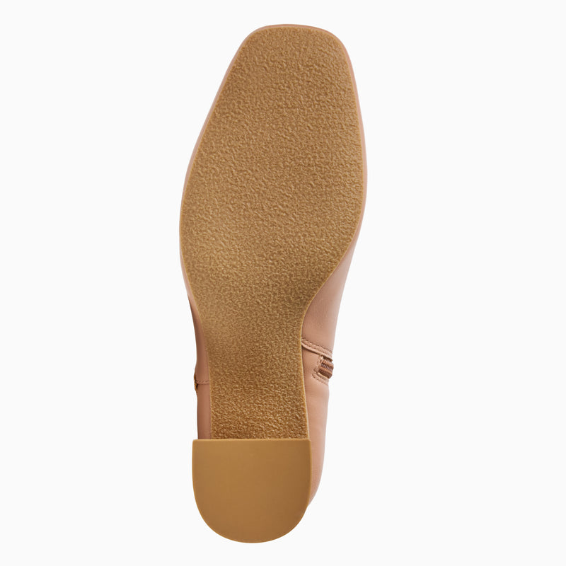 Augustine Leather Block Heel Bootie