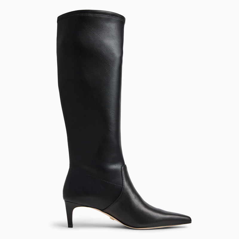 Virginia Leather Stretch Kitten Heel Boot