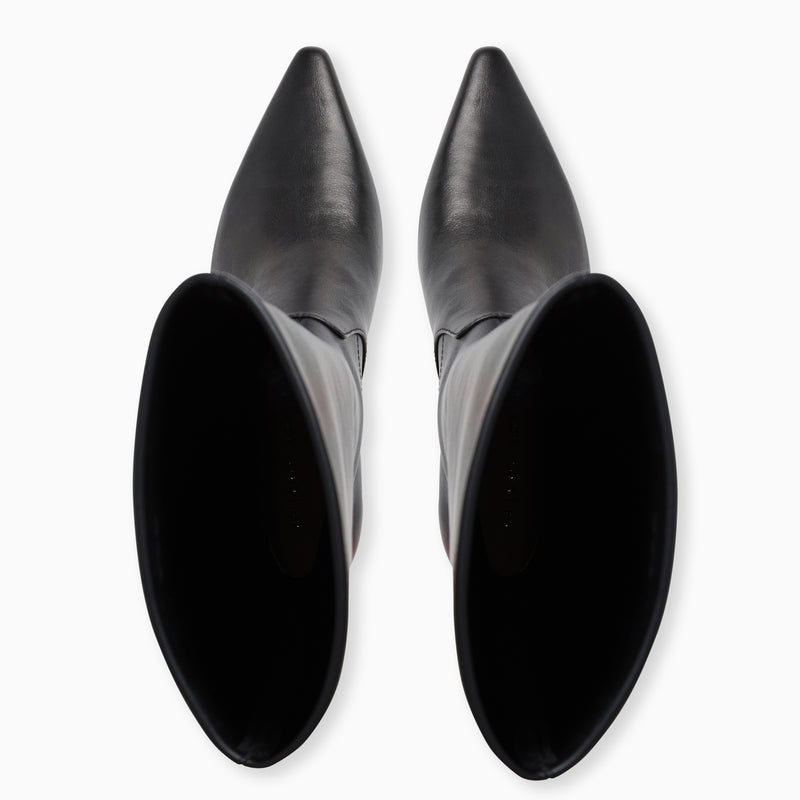 Virginia Leather Stretch Kitten Heel Boot