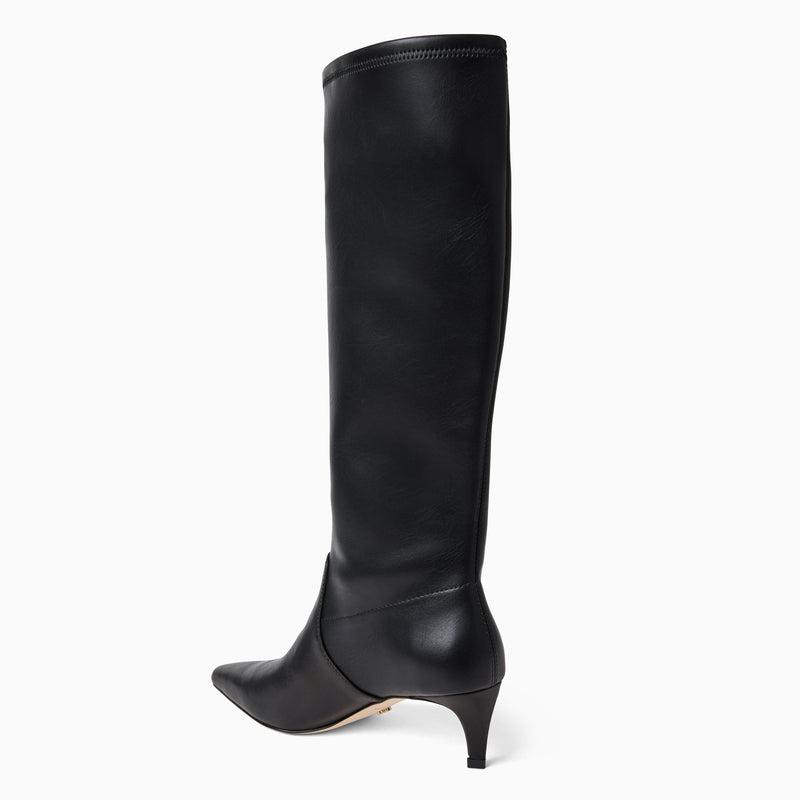 Virginia Leather Stretch Kitten Heel Boot