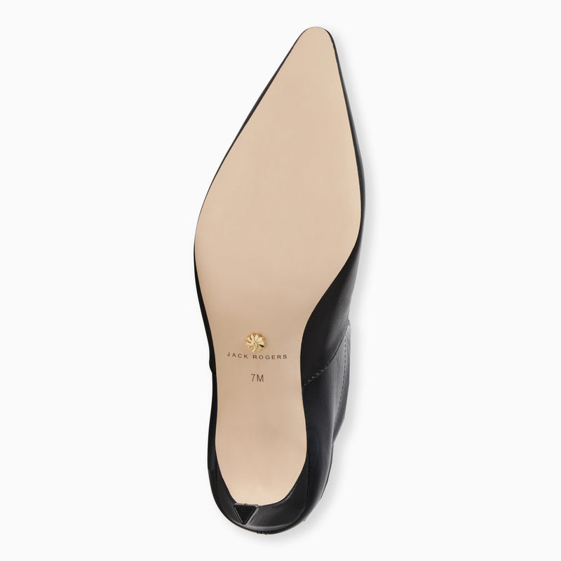 Virginia Leather Stretch Kitten Heel Boot