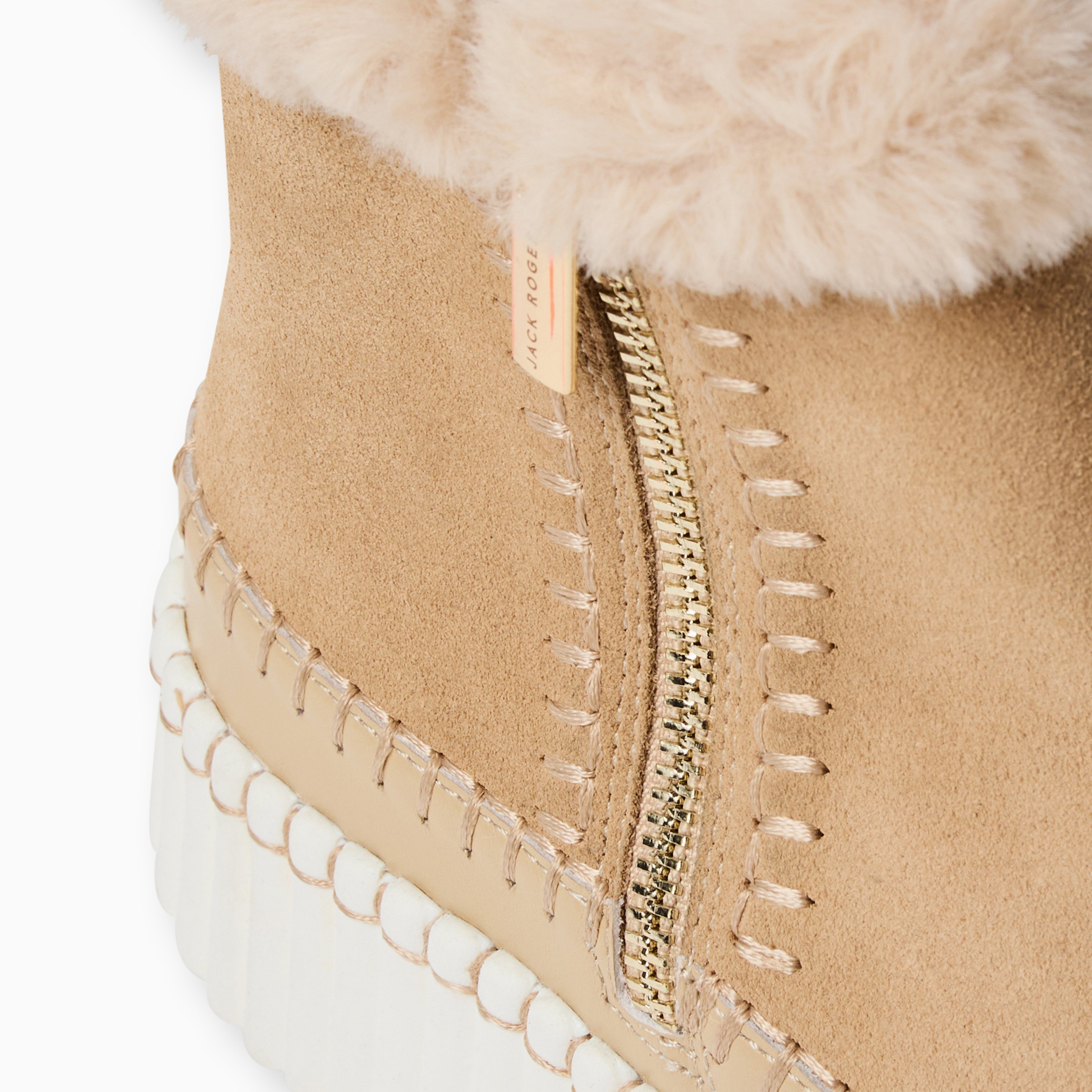 Jack Rogers Janetta Sneaker Bootie – Café au Lait Suede Suede