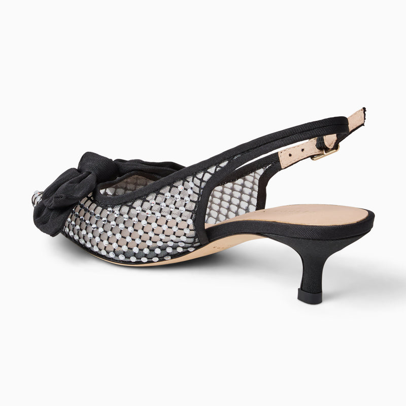 Debra Jeweled Slingback Kitten Heel