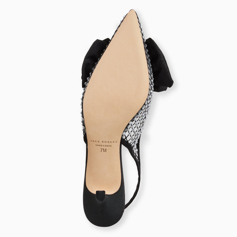 Debra Jeweled Slingback Kitten Heel