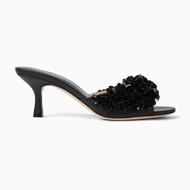 Crown Sequin Kitten Heel Sandal