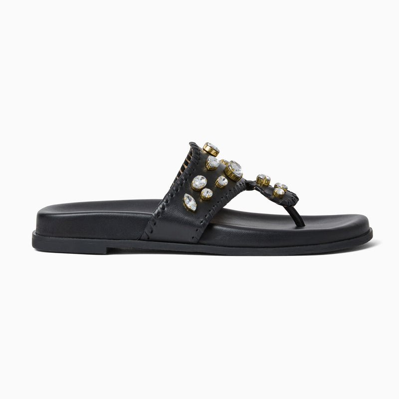 Jacks Jeweled Leather Comfort Sport Sandal