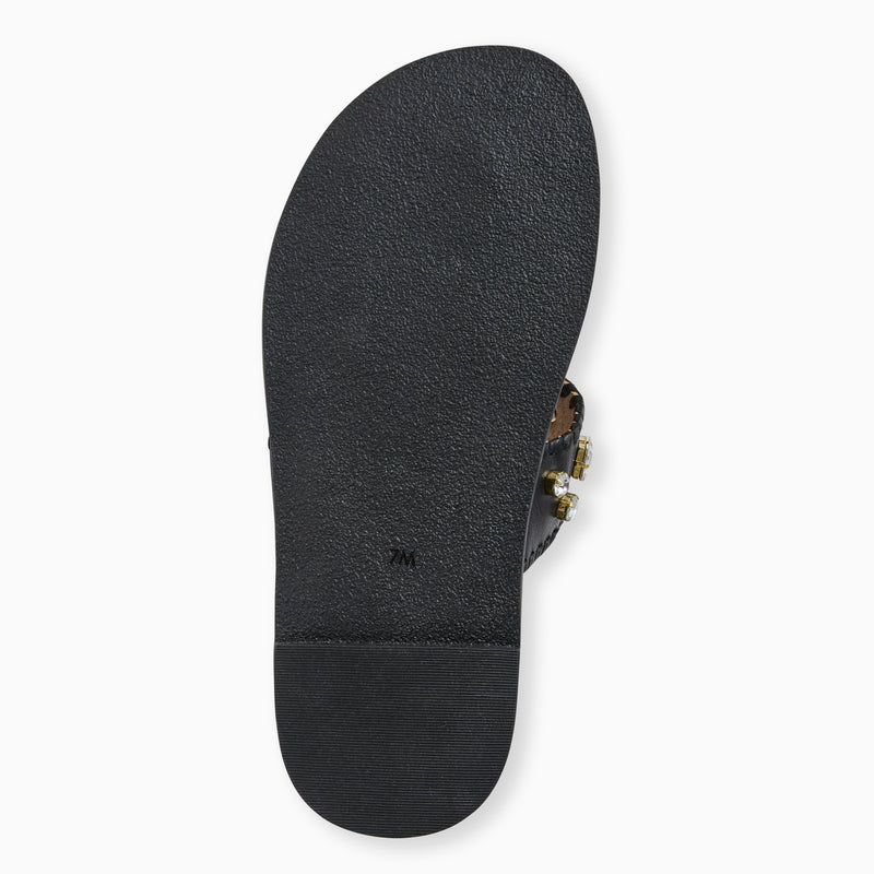 Jacks Jeweled Leather Comfort Sport Sandal
