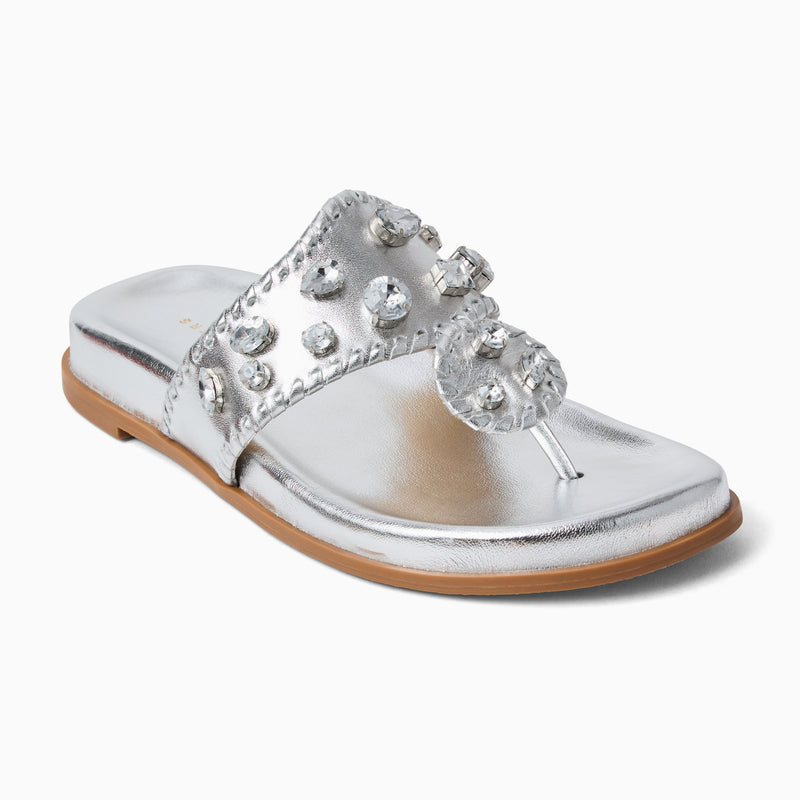 Jacks Jeweled Leather Comfort Sport Sandal