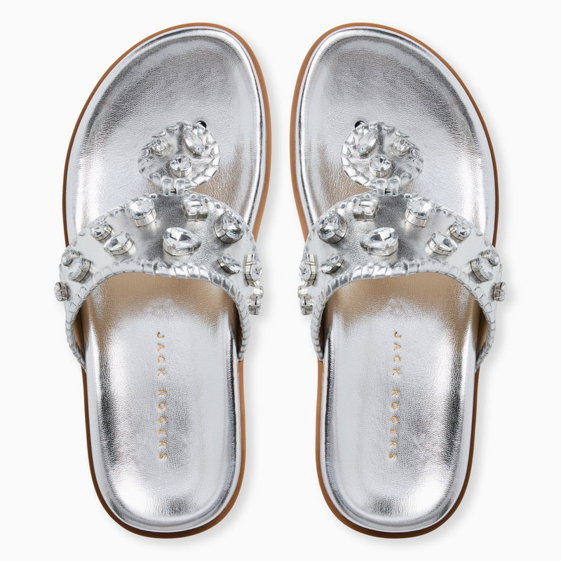 Jacks Jeweled Leather Comfort Sport Sandal