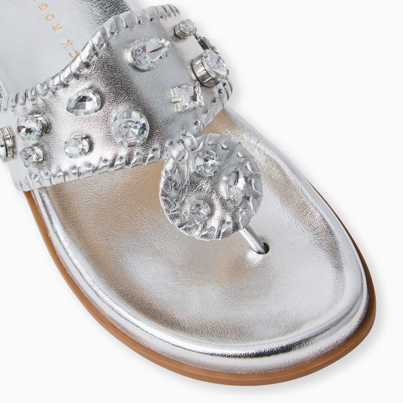 Jacks Jeweled Leather Comfort Sport Sandal