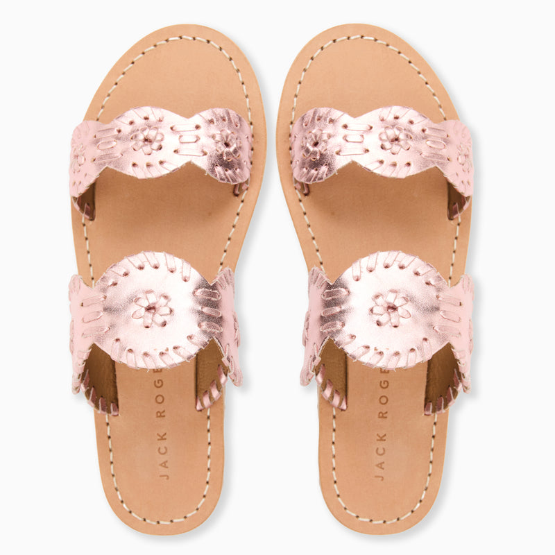 Girls Leather Lauren Slide Sandal