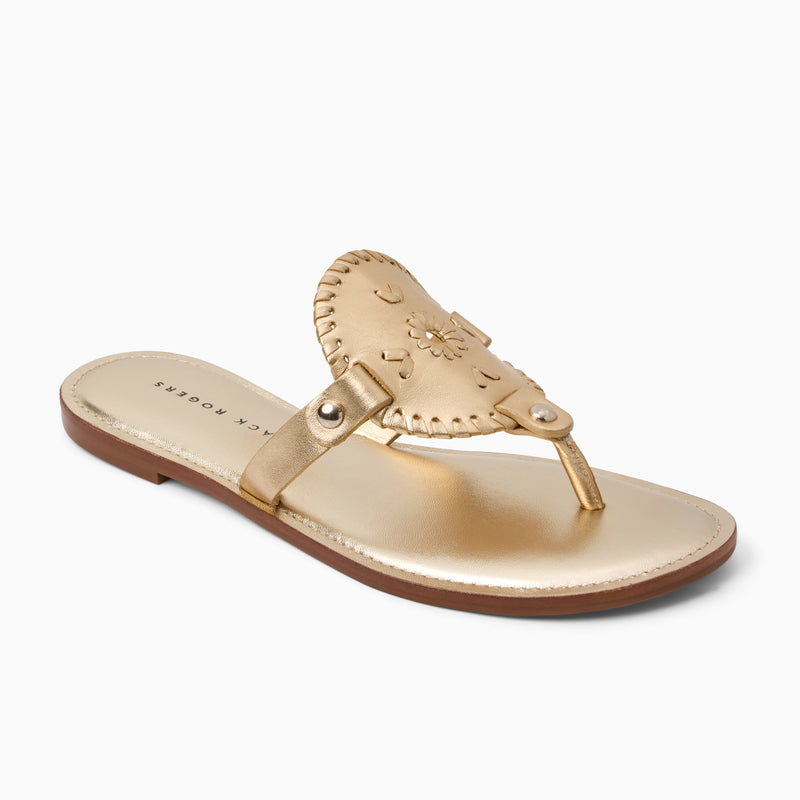 Collins Metallic Leather Flat Sandal