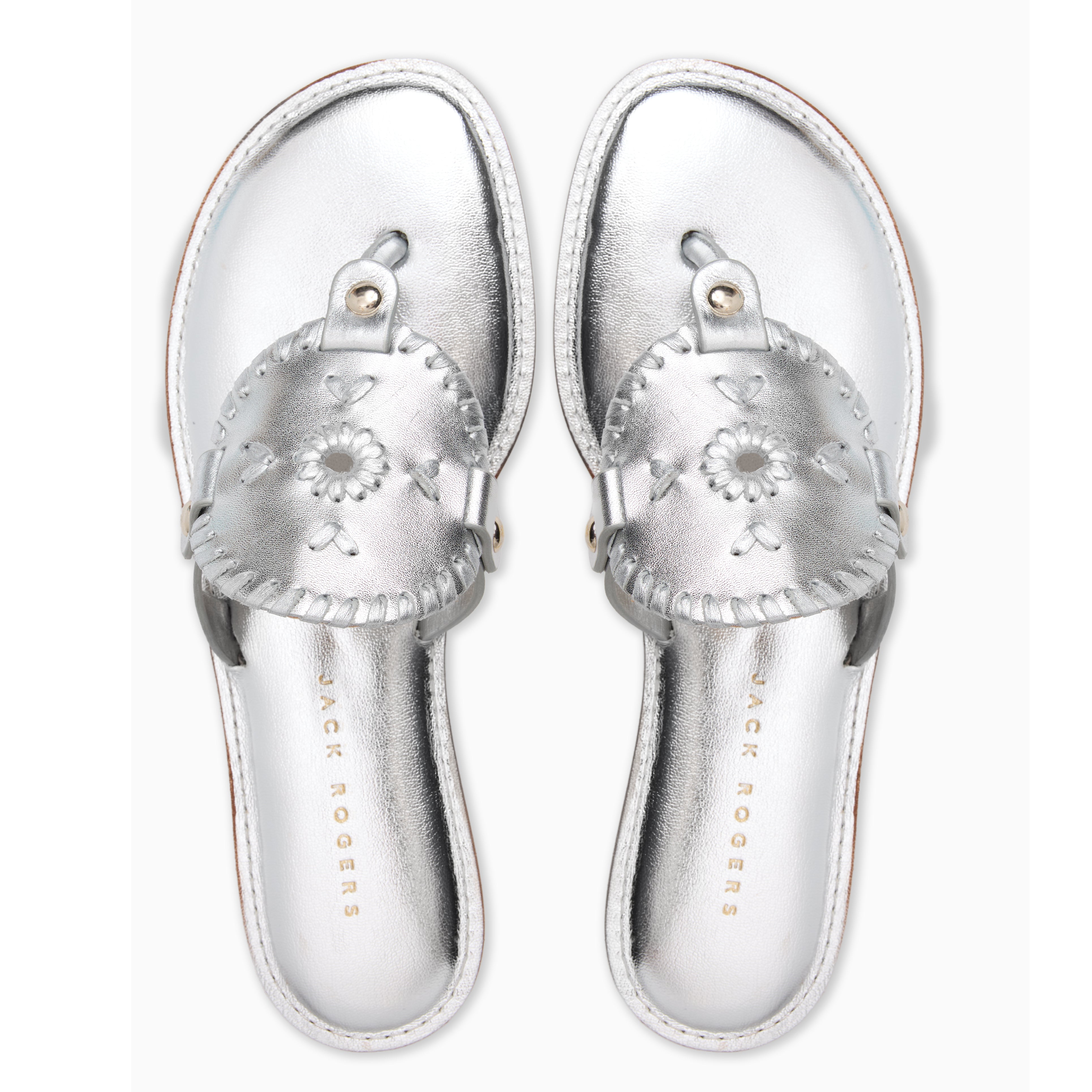 Collins Metallic Leather Flat Sandal – Jack Rogers USA