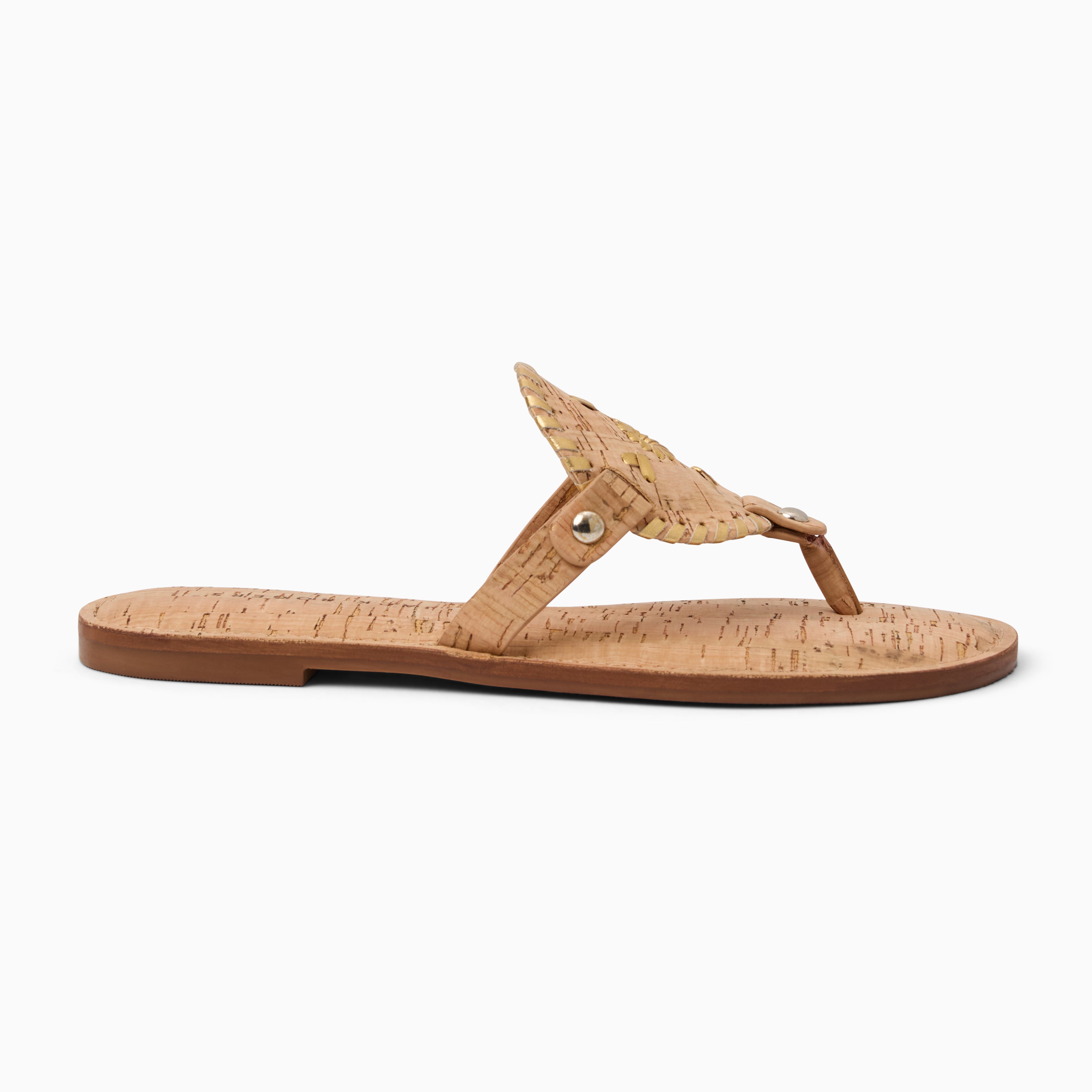Jack Rogers シルバーサンダル 箱付き Jack Rogers Signature Jacks Flat Sandal | Patent Leather