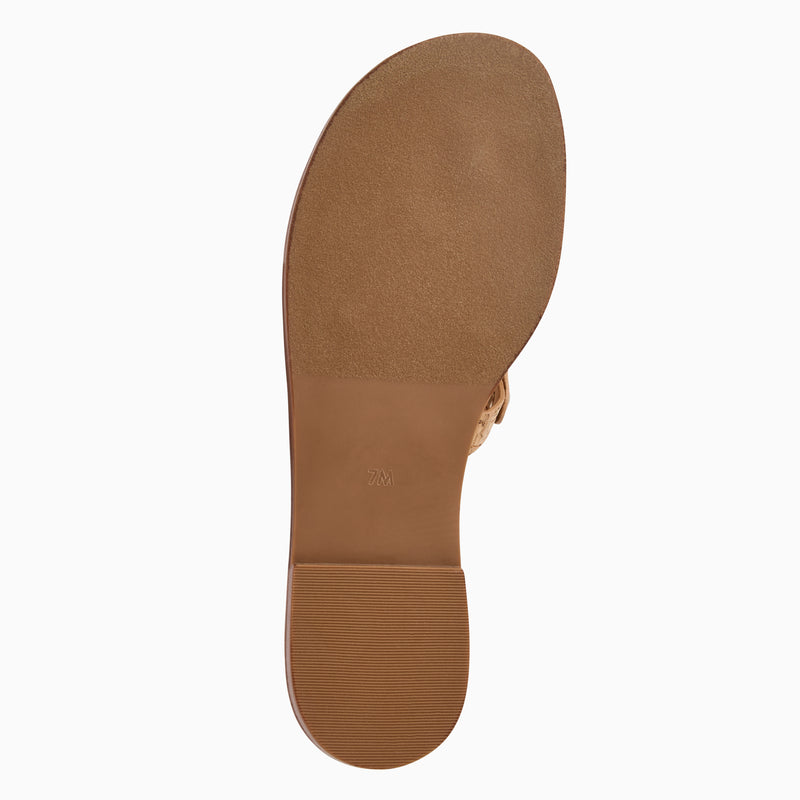 Collins Cork & Metallic Leather Flat Sandal