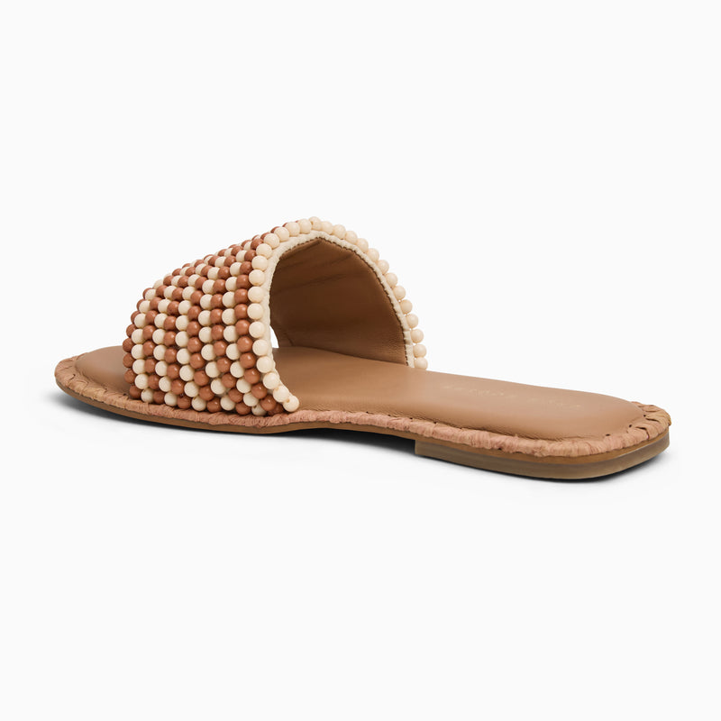 Savanah Beaded Slide Sandal