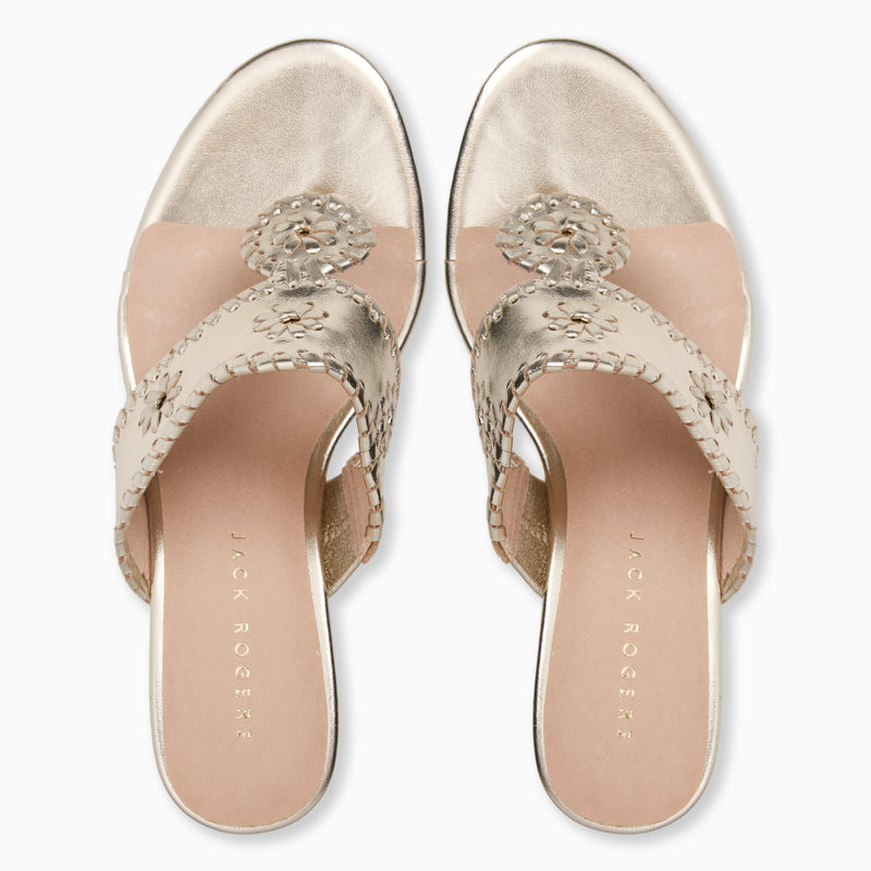 Jacks Leather High Heel Wedge