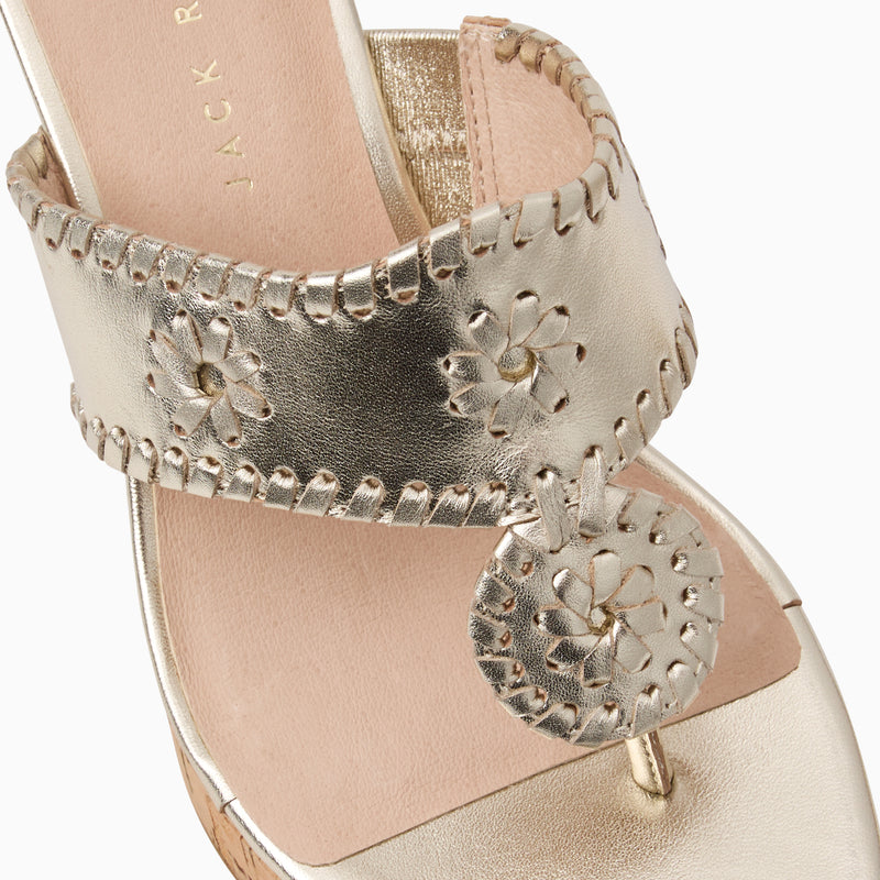 Jacks Leather High Heel Wedge