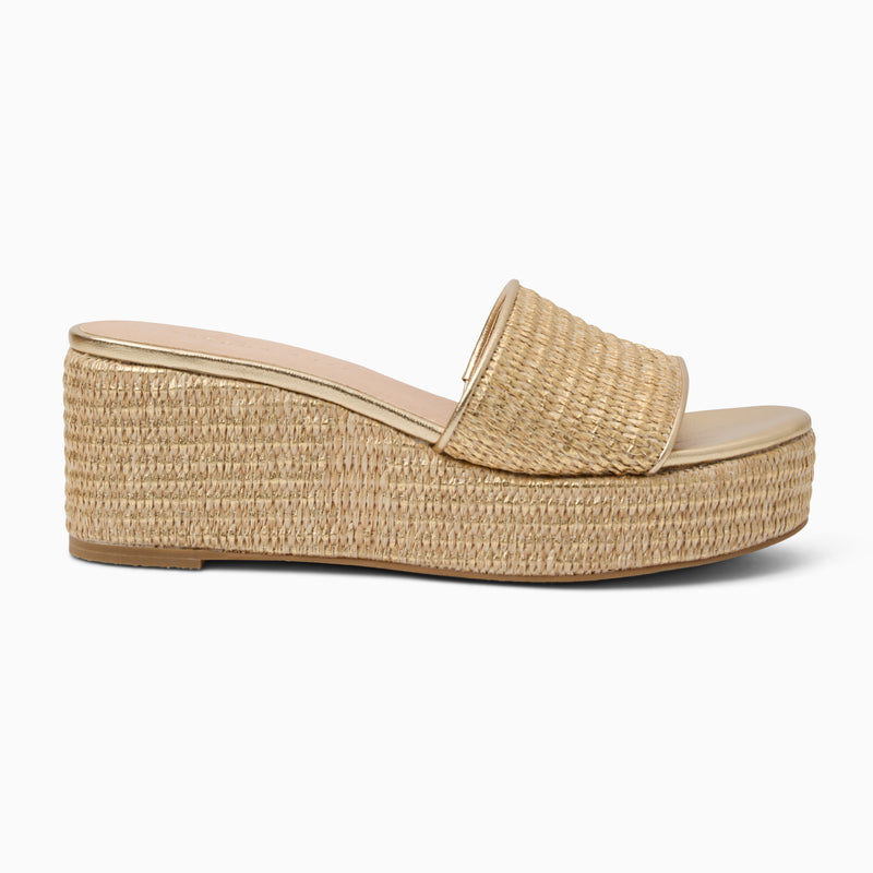 Bay Fabric Mid Wedge Heel