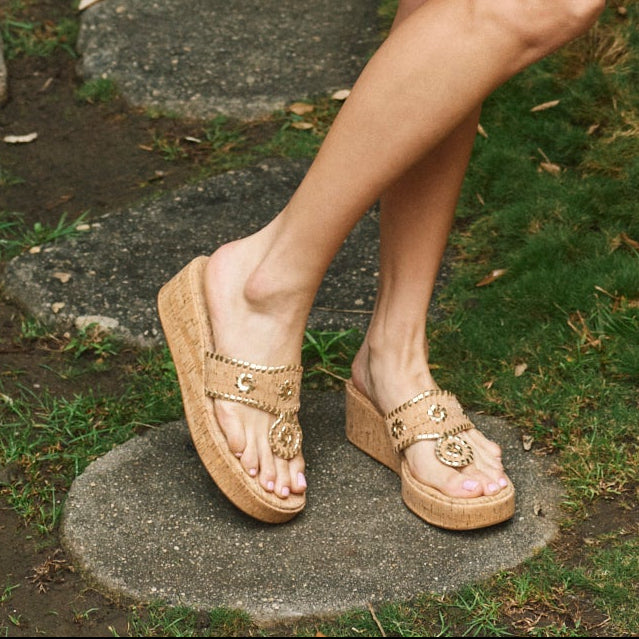 Jacks Leather Mid Wedge