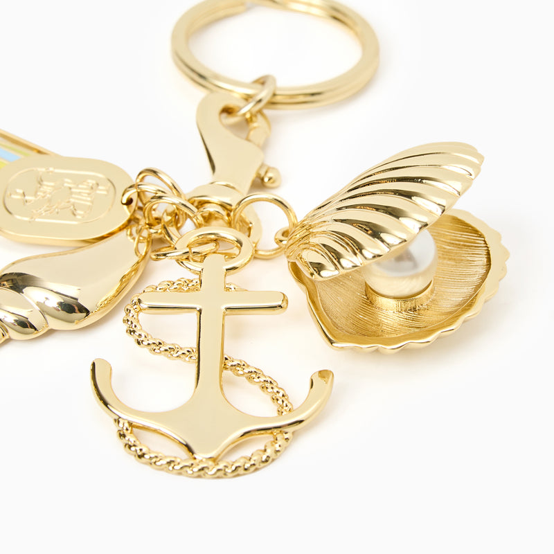 Capesante Gold-Plated Charm Key Ring