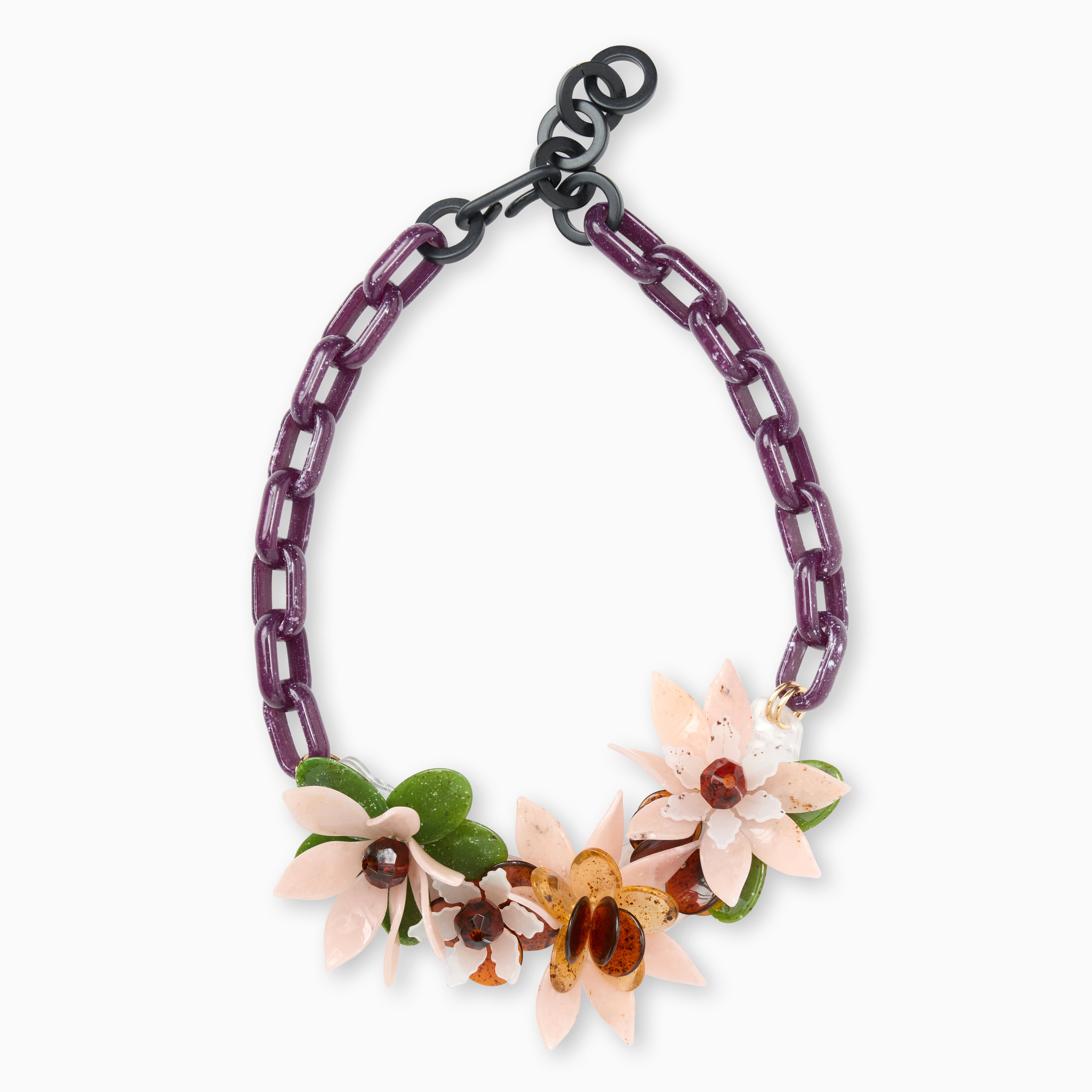 Jack Rogers Arianna Flower Necklace — Pink Multi Milan – Jack