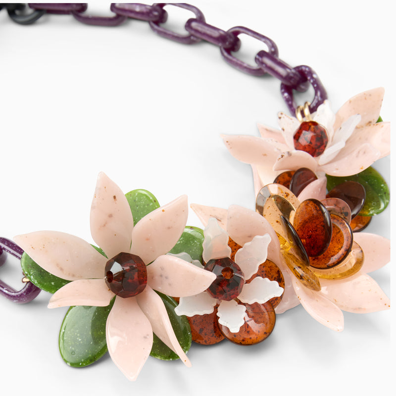 Arianna Italian Floral Chain Necklace