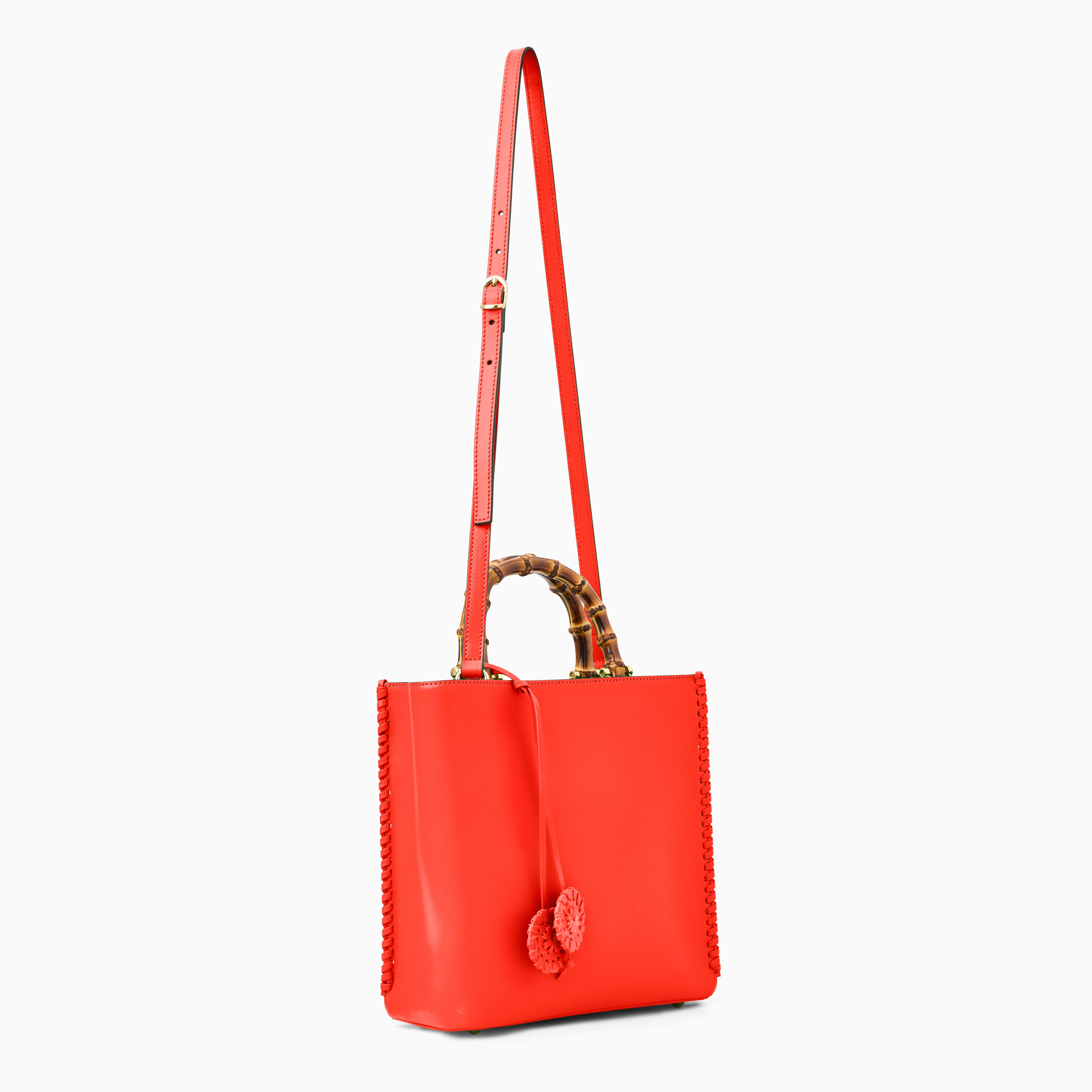 Jack Rogers Lucianna Tote — Coral Italian Leather – Jack Rogers USA
