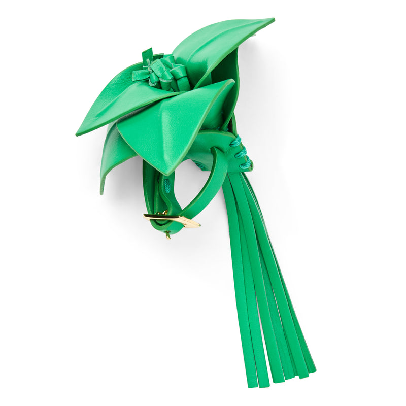 Viale Flower Italian Leather Purse Charm