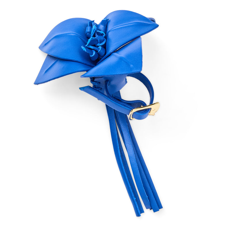 Viale Flower Italian Leather Purse Charm