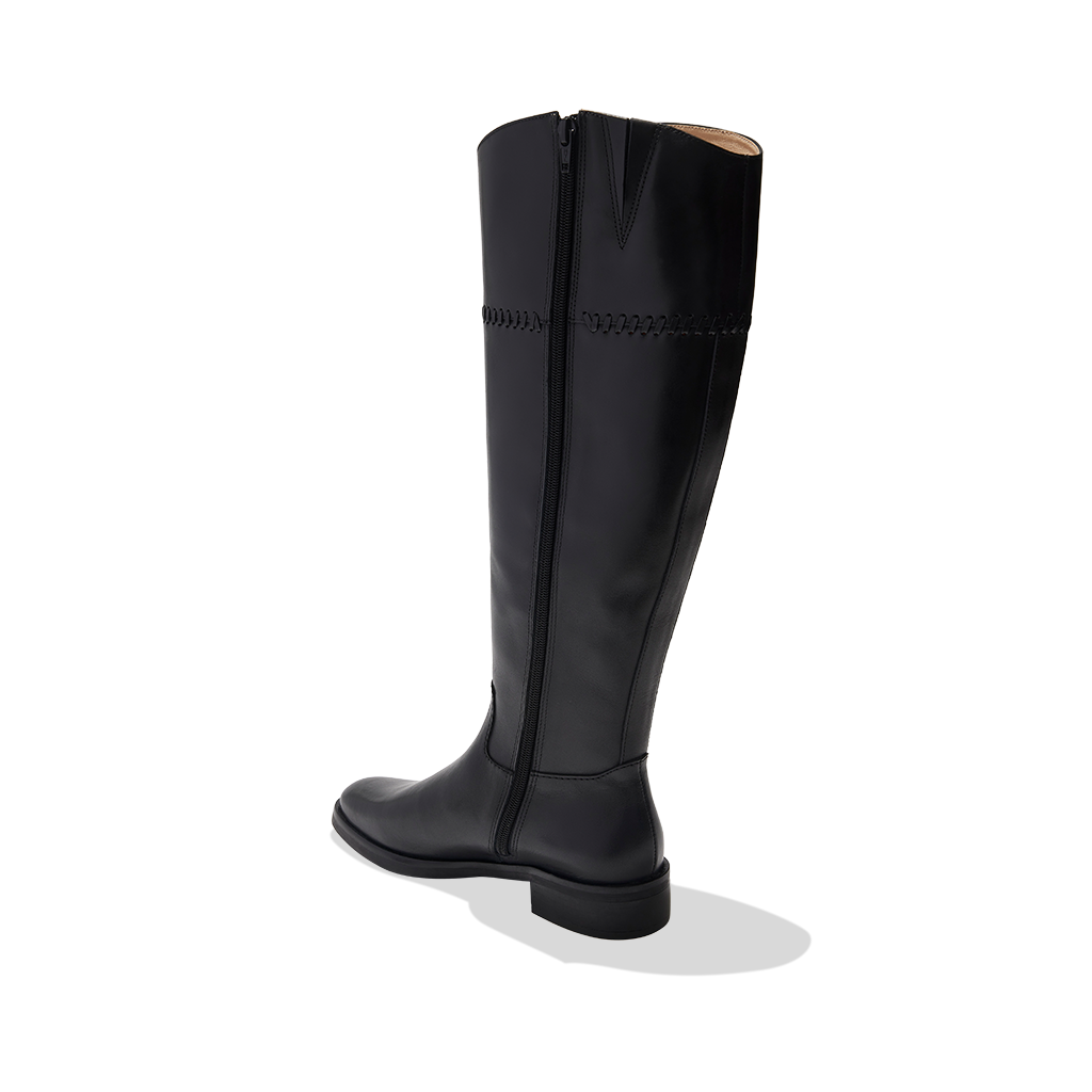Ladies black leather riding 2025 boots