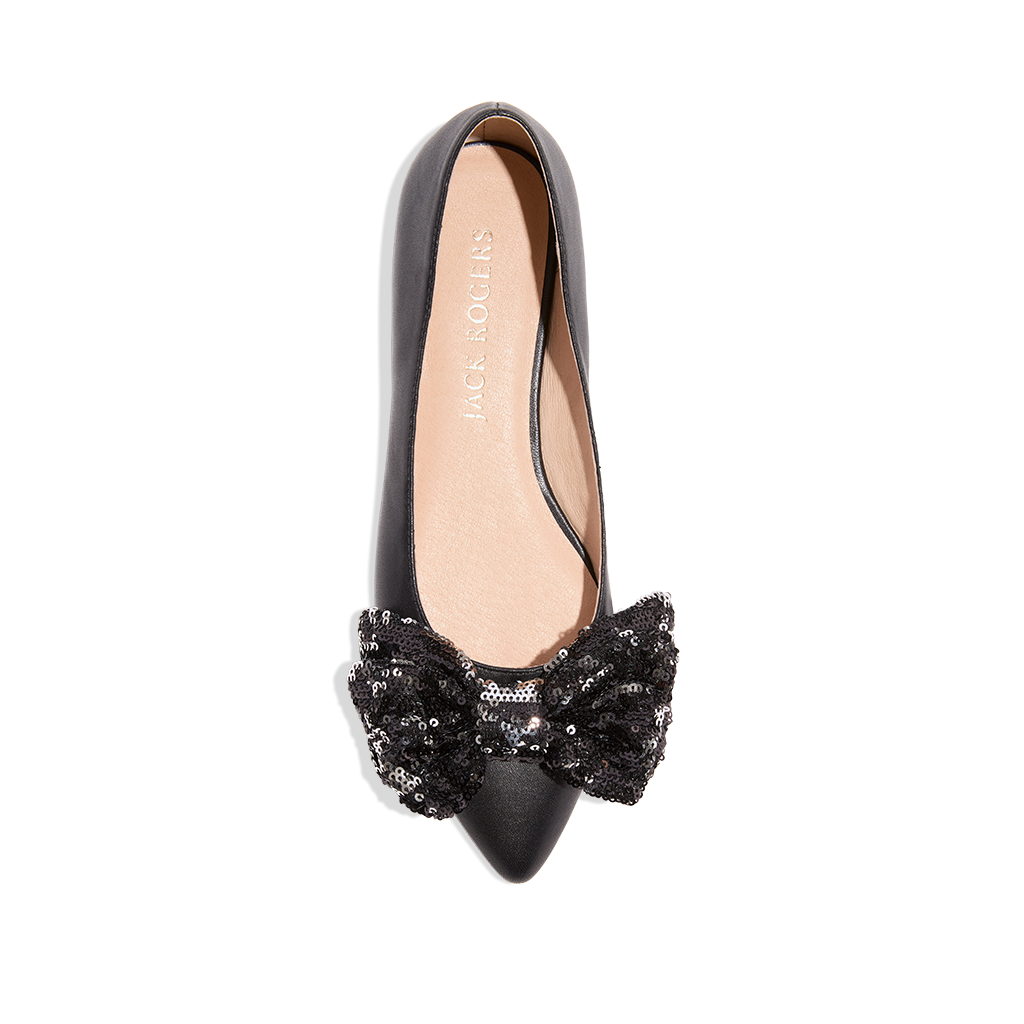 Black sparkly ballet sales flats