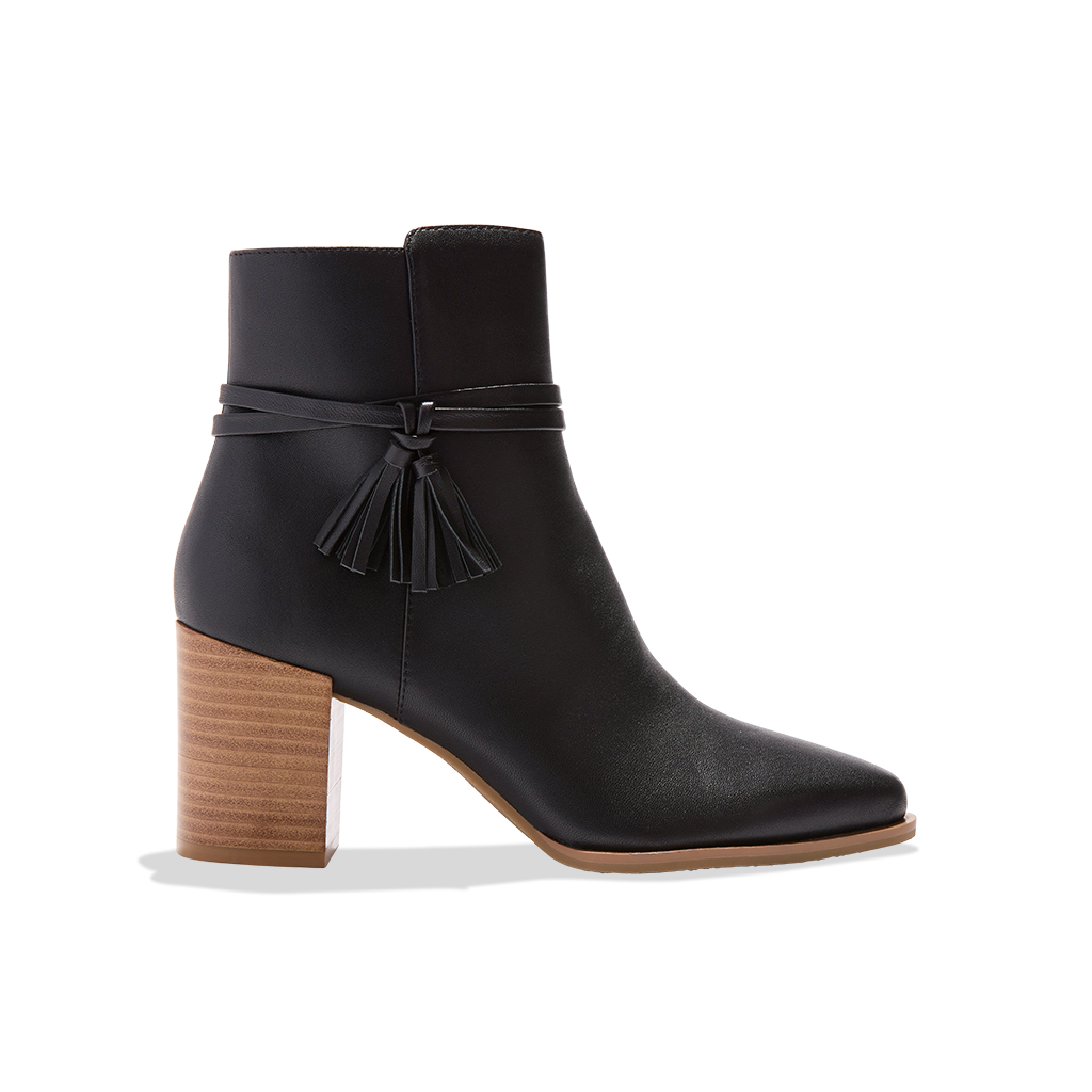 Timber Tassel Leather Bootie