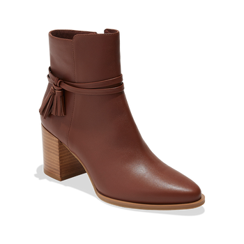 Timber Tassel Leather Bootie