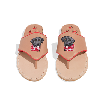 Black Lab Embroidered Sandal