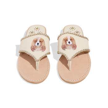 Cavalier King Charles Spaniel Embroidered Sandal