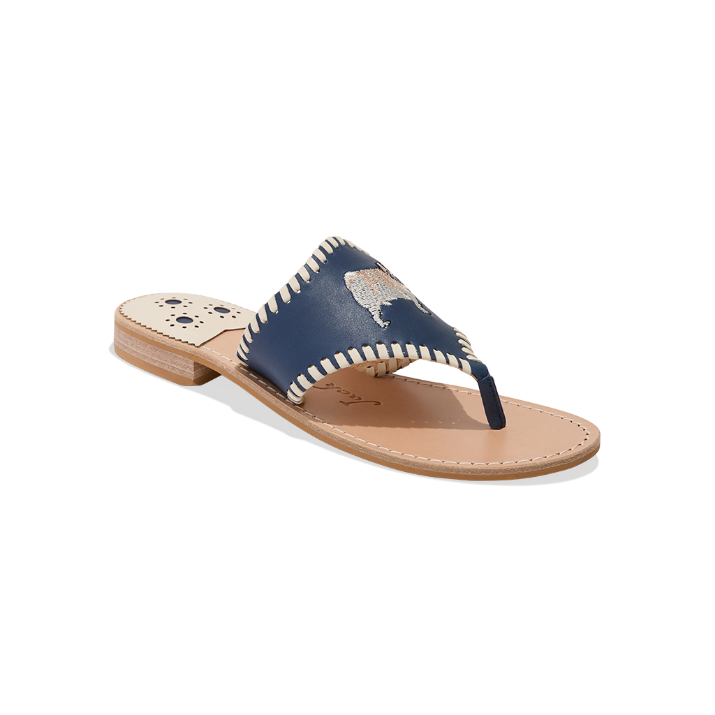 Pug Embroidered Sandal