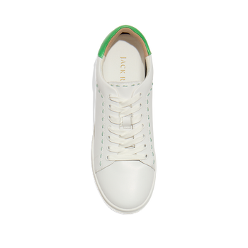 Ellison Sneaker - 5 / WHITE/GRASS GREEN