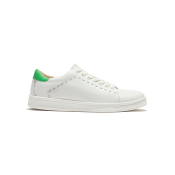 Ellison Sneaker - 5 / WHITE/GRASS GREEN